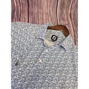 FootJoy FJ Pique Confetti AOP Print‎ Golf Polo Shirt Bretton Woods Mens Large